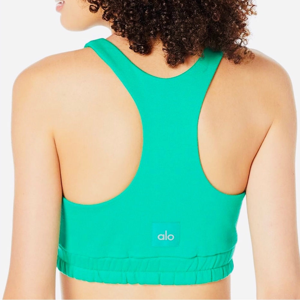 Alo Women's Green Racerback Sports Bra Size S